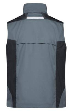 Workwear Vest – STRONG, carbon/black – James & Nicholson (4)