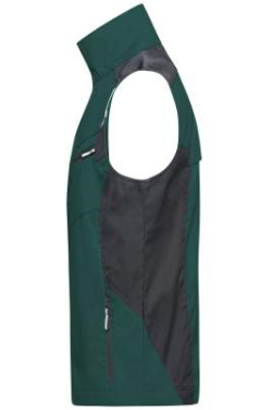 Workwear Vest – STRONG, dark-green/black – James & Nicholson (2)