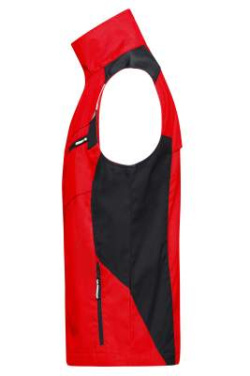 Workwear Vest – STRONG, red/black – James & Nicholson (2)