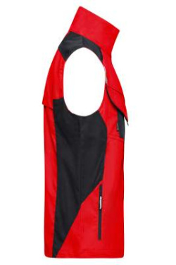Workwear Vest – STRONG, red/black – James & Nicholson (3)