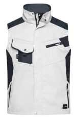 Workwear Vest – STRONG, white/carbon