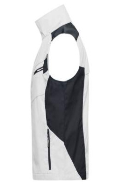 Workwear Vest – STRONG, white/carbon – James & Nicholson (2)