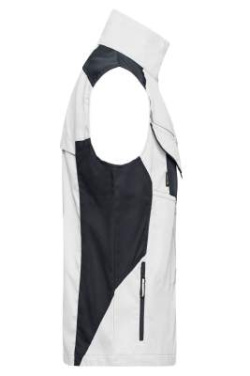 Workwear Vest – STRONG, white/carbon – James & Nicholson (3)