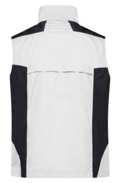 Workwear Vest – STRONG, white/carbon – James & Nicholson (4)