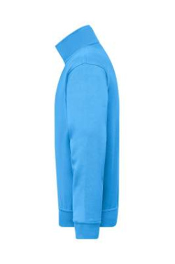 Workwear Half-Zip Sweat, aqua – James & Nicholson (2)