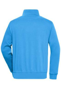 Workwear Half-Zip Sweat, aqua – James & Nicholson (4)