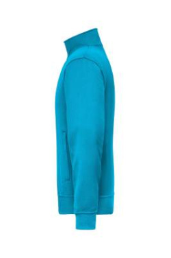Workwear Sweat Jacket, turquoise – James & Nicholson (2)
