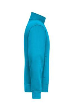 Workwear Sweat Jacket, turquoise – James & Nicholson (3)