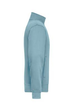 Workwear Sweat Jacket, steel-blue – James & Nicholson (3)
