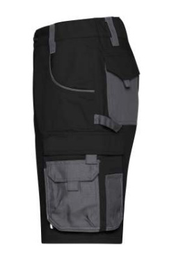 Workwear Bermudas – STRONG, black/carbon – James & Nicholson (2)