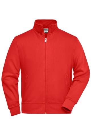 Workwear Sweat Jacket, red – James & Nicholson (1)