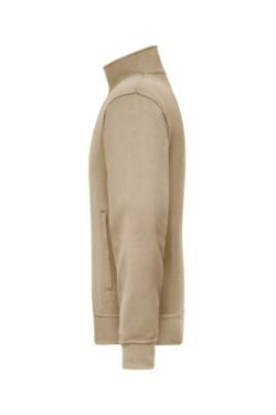 Workwear Sweat Jacket, stone – James & Nicholson (2)