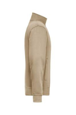 Workwear Sweat Jacket, stone – James & Nicholson (3)