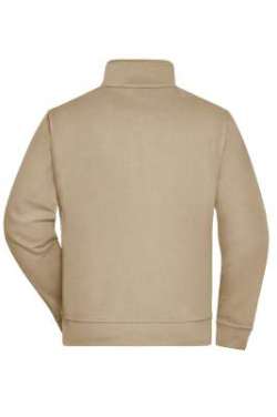 Workwear Sweat Jacket, stone – James & Nicholson (4)