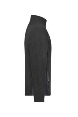 Men's Workwear Fleece Jacket – STRONG, black/carbon – James & Nicholson (3)
