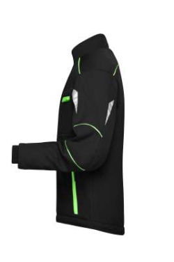 Workwear Softshell Padded Jacket, black/lime-green - James & Nicholson (2)