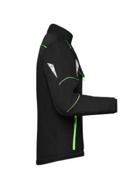 Workwear Softshell Padded Jacket, black/lime-green - James & Nicholson (3)