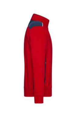 Workwear Sweat Jacket, red/navy - James & Nicholson (3)