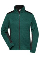 Ladies' Knitted Workwear Fleece Jacket – STRONG, dark-green-melange/black