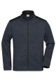 Men's Knitted Workwear Fleece Jacket – STRONG, carbon-melange/black