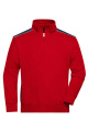 Workwear Half-Zip Sweat, red/navy