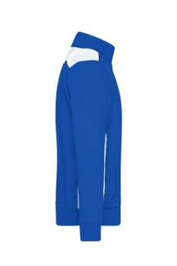 Workwear Sweat Jacket, royal/white - James & Nicholson (3)
