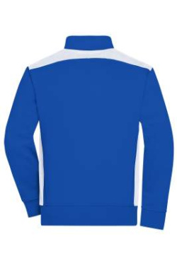 Workwear Sweat Jacket, royal/white - James & Nicholson (4)