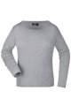 Ladies’ medium-weight long-sleeved shirt, grey-heather