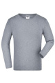 Junior medium-weight long-sleeved shirt, grey-heather