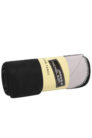 Bonded Fleece Blanket, black/silver – James & Nicholson (1)