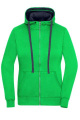 Ladies' Lifestyle Zip-Hoody, green/navy