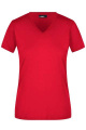 Ladies' Slim Fit V-T, red