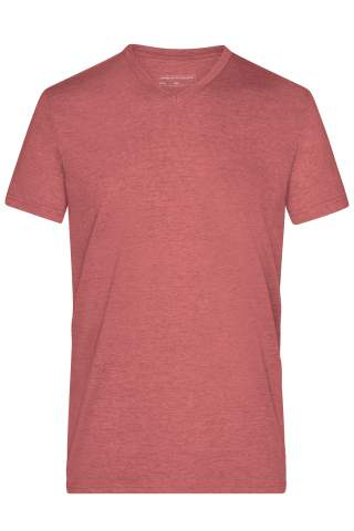 Men's Heather T-Shirt, red-melange – James & Nicholson (1)