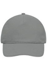5 Panel cap with contrasting brim edge, dark-grey/light-grey