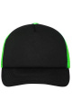5 Panel Polyester Mesh Cap, black/neon-green