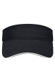 sun visor with contrasting brim edge, black/white