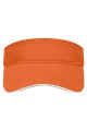 sun visor with contrasting brim edge, orange/white