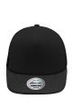 5 Panel Flat Peak Cap, black/black