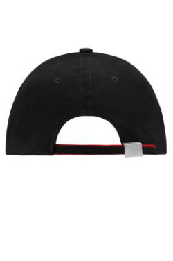 6 Panel Double cap with contrasting brim edge, black/red/gold-yellow - Myrtle Beach (4)