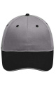 6 Panel Brushed cap with contrasting brim edge, light-grey/black/light-grey