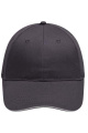 6 Panel Brushed cap with contrasting brim edge, carbon/light-grey