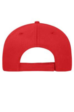 5 Panel cap with contrasting brim edge Organic Cotton, red/white - Myrtle Beach (4)