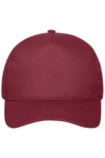 5 Panel Cap Organic Cotton, burgundy