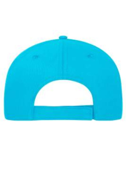 5 Panel cap with contrasting brim edge Organic Cotton, turquoise/white - Myrtle Beach (4)