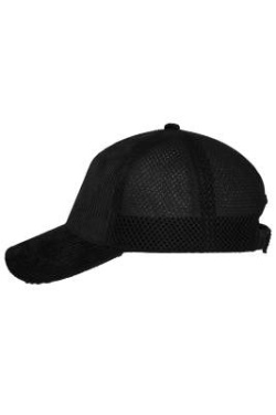 6 Panel Corduroy-Mesh Cap Organic Cotton, black/black – Myrtle Beach (2)