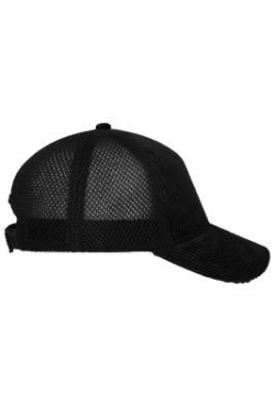 6 Panel Corduroy-Mesh Cap Organic Cotton, black/black – Myrtle Beach (3)