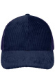 6 Panel Corduroy-Mesh Cap Organic Cotton, navy/navy