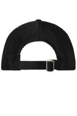6 Panel Corduroy Cap Organic Cotton, black – Myrtle Beach (4)