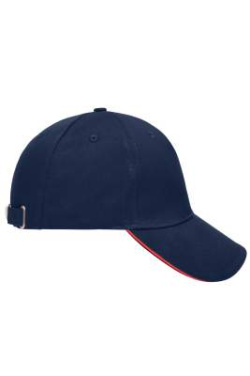 5 Panel cap with contrasting brim edge, navy/red - Myrtle Beach (3)