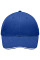 Light Brushed cap with contrasting brim edge, royal/white